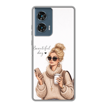 Силиконовый чехол на Motorola Edge 50 Fusion с принтом женский Силиконовый чехол на Motorola Edge 50 Fusion с принтом женский