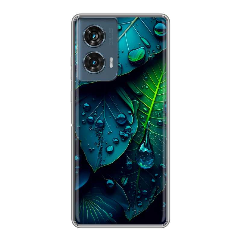 Силиконовый чехол на Motorola Edge 50 Fusion с принтом Листья Силиконовый чехол на Motorola Edge 50 Fusion с принтом Листья