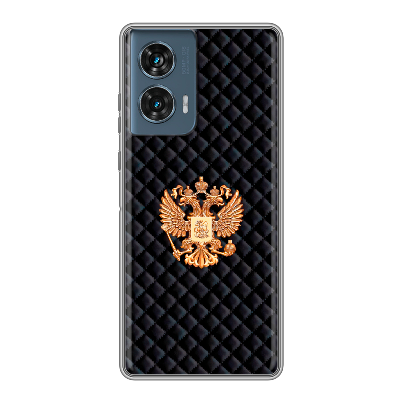 Силиконовый чехол на Motorola Edge 50 Fusion с принтом Герб России принт Силиконовый чехол на Motorola Edge 50 Fusion с принтом Герб России принт