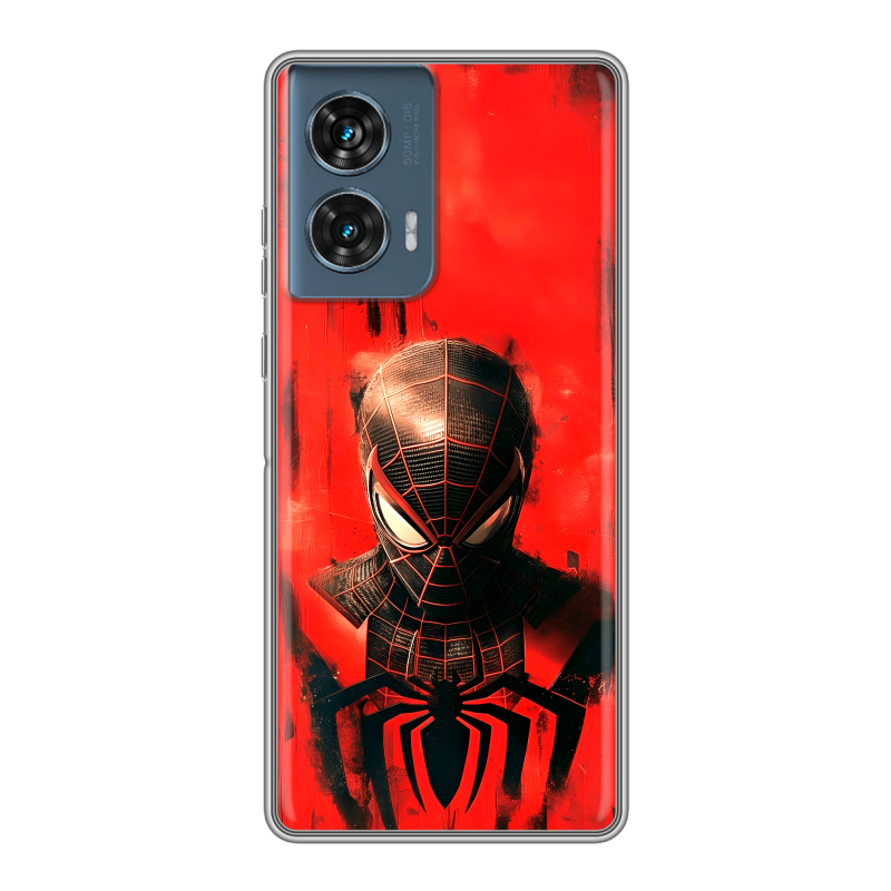 Силиконовый чехол на Motorola Edge 50 Fusion с принтом человек паук spiderman Силиконовый чехол на Motorola Edge 50 Fusion с принтом человек паук spiderman