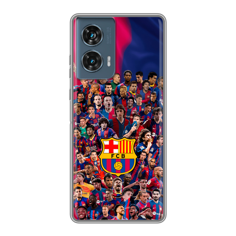 Силиконовый чехол на Motorola Edge 50 Fusion с принтом Барселона Barcelona Силиконовый чехол на Motorola Edge 50 Fusion с принтом Барселона Barcelona