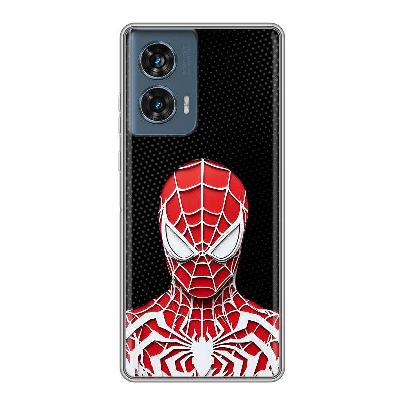 Силиконовый чехол на Motorola Edge 50 Fusion с принтом человек паук spiderman Силиконовый чехол на Motorola Edge 50 Fusion с принтом человек паук spiderman