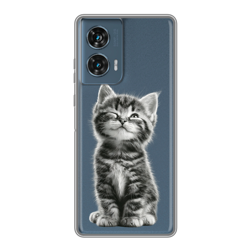 Силиконовый чехол на Motorola Edge 50 Fusion с принтом Котенок Силиконовый чехол на Motorola Edge 50 Fusion с принтом Котенок