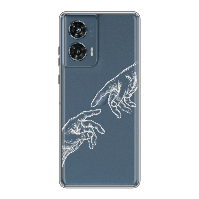 Силиконовый чехол на Motorola Edge 50 Fusion с принтом Сотворение мира Силиконовый чехол на Motorola Edge 50 Fusion с принтом Сотворение мира