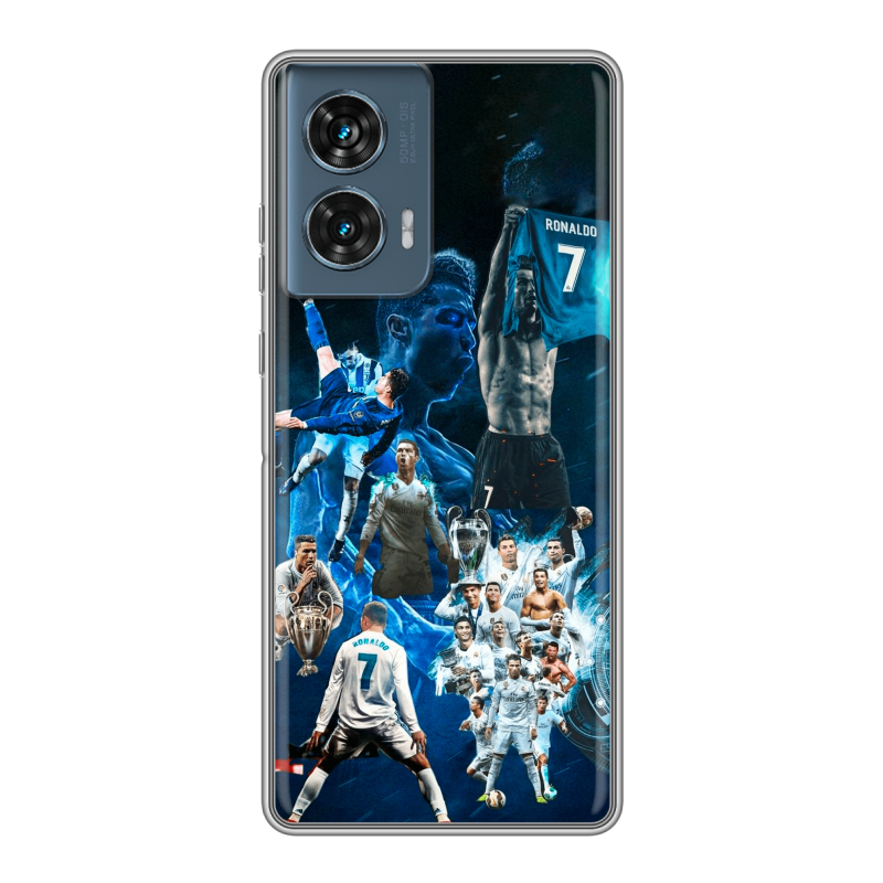 Силиконовый чехол на Motorola Edge 50 Fusion с принтом Реал Роналдо Силиконовый чехол на Motorola Edge 50 Fusion с принтом Реал Роналдо