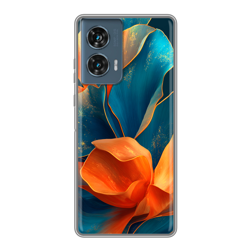 Силиконовый чехол на Motorola Edge 50 Fusion с принтом Цветы Силиконовый чехол на Motorola Edge 50 Fusion с принтом Цветы