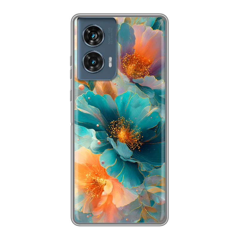 Силиконовый чехол на Motorola Edge 50 Fusion с принтом Цветы Силиконовый чехол на Motorola Edge 50 Fusion с принтом Цветы