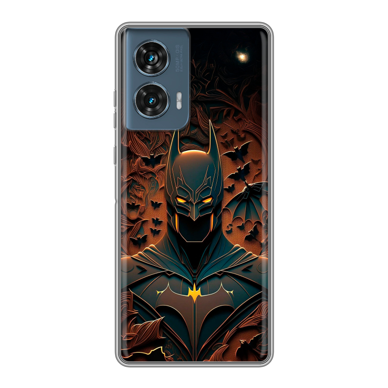 Силиконовый чехол на Motorola Edge 50 Fusion с принтом Batman Бэтмен Силиконовый чехол на Motorola Edge 50 Fusion с принтом Batman Бэтмен
