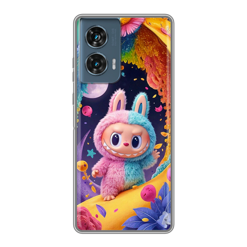 Силиконовый чехол на Motorola Edge 50 Fusion с принтом Labubu Лабубу Силиконовый чехол на Motorola Edge 50 Fusion с принтом Labubu Лабубу