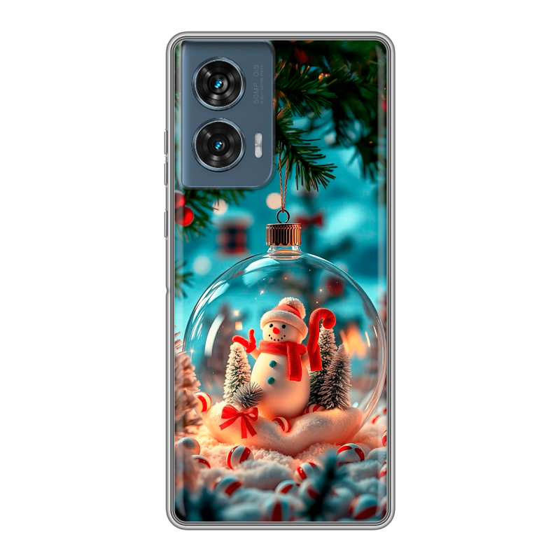 Силиконовый чехол на Motorola Edge 50 Fusion с принтом Новый год Силиконовый чехол на Motorola Edge 50 Fusion с принтом Новый год