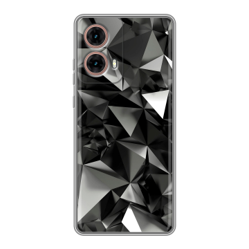 Силиконовый чехол на Motorola Moto G85 с принтом Черные кристаллы
