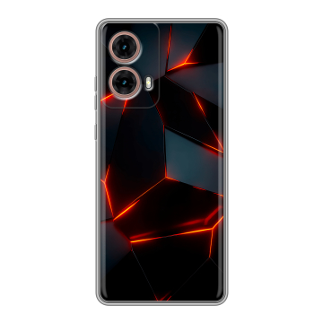 Силиконовый чехол на Motorola Moto G85 с принтом Яркие абстракции