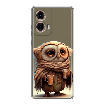 Силиконовый чехол на Motorola Moto G85 с принтом Сова