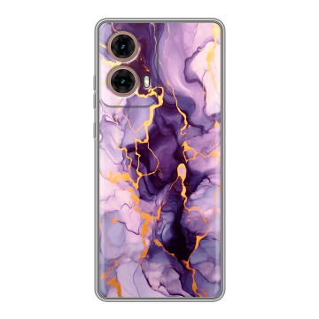 Силиконовый чехол на Motorola Moto G85 с принтом Мрамор