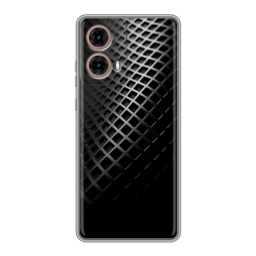 Силиконовый чехол на Motorola Moto G85 с принтом Текстура металла