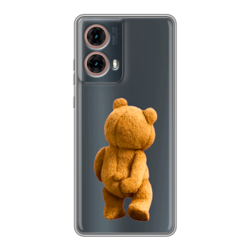 Силиконовый чехол на Motorola Moto G85 с принтом Медведь