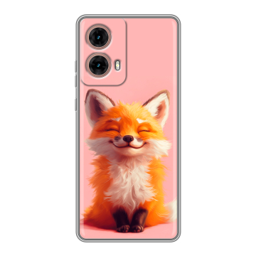 Силиконовый чехол на Motorola Moto G85 с принтом милая лиса