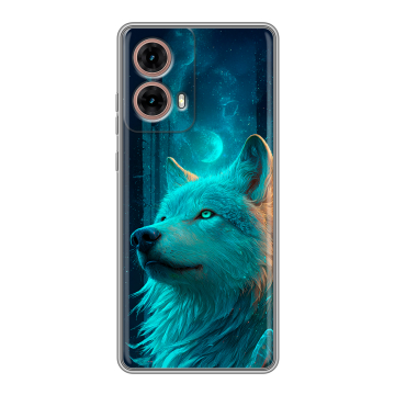 Силиконовый чехол на Motorola Moto G85 с принтом бабочки саккура