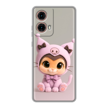 Силиконовый чехол на Motorola Moto G85 с принтом Куроми Kuromi 