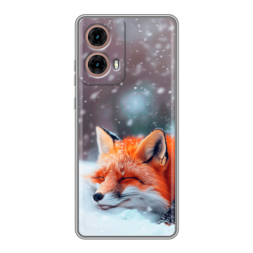 Силиконовый чехол на Motorola Moto G85 с принтом лиса