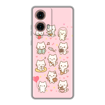 Силиконовый чехол на Motorola Moto G85 с принтом Hello Kitty Хелоу Кити
