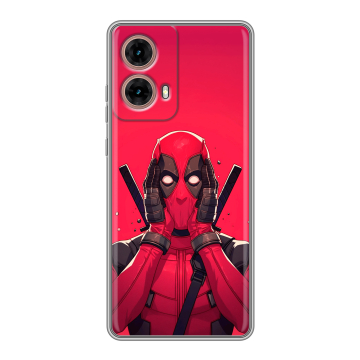 Силиконовый чехол на Motorola Moto G85 с принтом Дедпул Deadpool