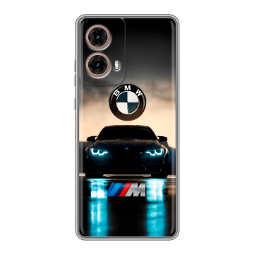 Силиконовый чехол на Motorola Moto G85 с принтом БМВ BMW Силиконовый чехол на Motorola Moto G85 с принтом БМВ BMW