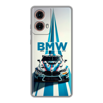 Силиконовый чехол на Motorola Moto G85 с принтом БМВ BMW