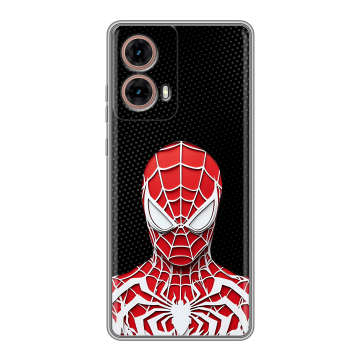 Силиконовый чехол на Motorola Moto G85 с принтом человек паук spiderman
