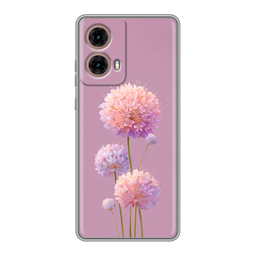 Силиконовый чехол на Motorola Moto G85 с принтом Цветы