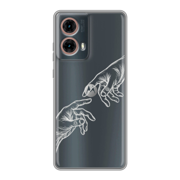 Силиконовый чехол на Motorola Moto G85 с принтом Сотворение мира