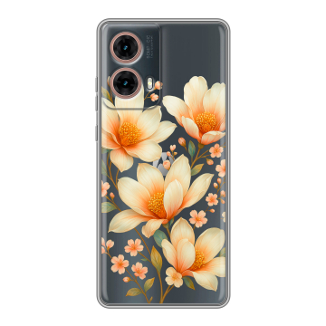 Силиконовый чехол на Motorola Moto G85 с принтом Цветы