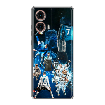 Силиконовый чехол на Motorola Moto G85 с принтом Реал Роналдо Силиконовый чехол на Motorola Moto G85 с принтом Реал Роналдо