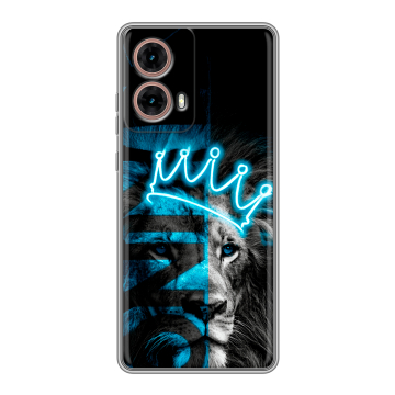 Силиконовый чехол на Motorola Moto G85 с принтом Король лев