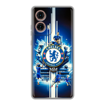 Силиконовый чехол на Motorola Moto G85 с принтом Chelsea Челси