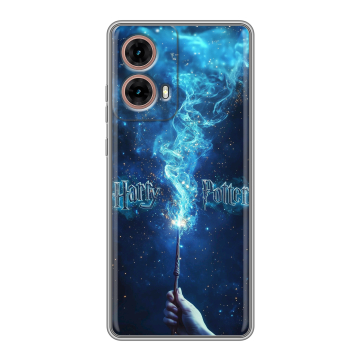 Силиконовый чехол на Motorola Moto G85 с принтом Harry Potter Гарри Поттер