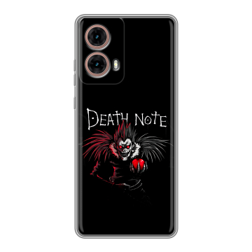 Силиконовый чехол на Motorola Moto G85 с принтом Death note Тетрадь смерти