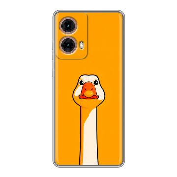 Силиконовый чехол на Motorola Moto G85 с принтом Смешная утка
