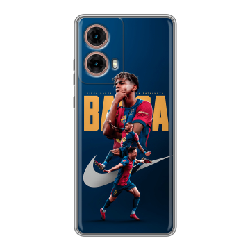 Силиконовый чехол на Motorola Moto G85 с принтом Барселона Barca Yamal 