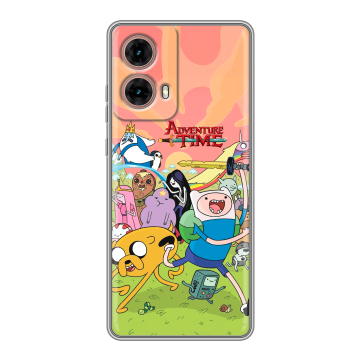 Силиконовый чехол на Motorola Moto G85 с принтом Adventure time Время приключений