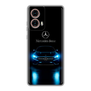 Силиконовый чехол на Motorola Moto G85 с принтом Mercedes Мерседес