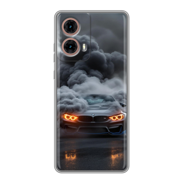 Силиконовый чехол на Motorola Moto G85 с принтом BMW БМВ Силиконовый чехол на Motorola Moto G85 с принтом BMW БМВ