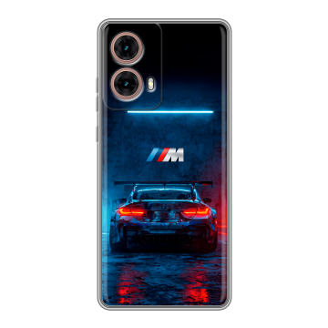Силиконовый чехол на Motorola Moto G85 с принтом BMW БМВ