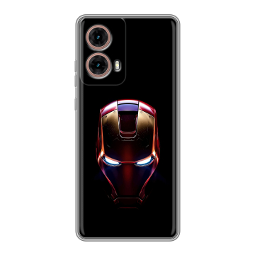 Силиконовый чехол на Motorola Moto G85 с принтом IronMan Железный человек