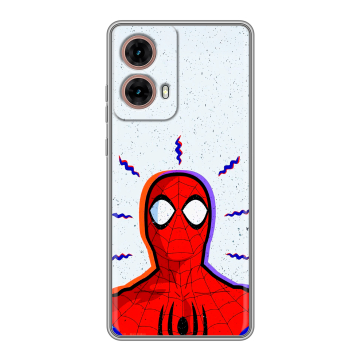 Силиконовый чехол на Motorola Moto G85 с принтом Spiderman Человек паук