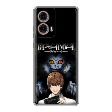 Силиконовый чехол на Motorola Moto G85 с принтом Death note Тетрадь смерти