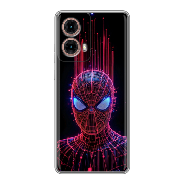 Силиконовый чехол на Motorola Moto G85 с принтом Spiderman Человек паук