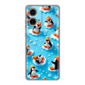 Силиконовый чехол на Motorola Moto G85 с принтом Новый год