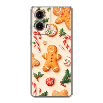 Силиконовый чехол на Motorola Moto G85 с принтом Новый год
