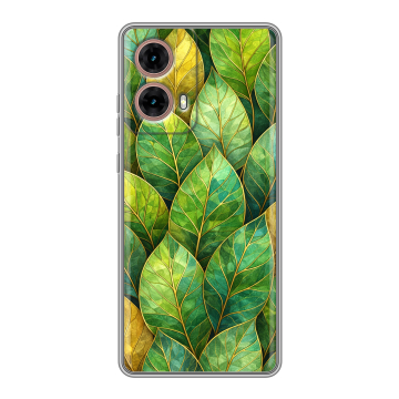 Силиконовый чехол на Motorola Moto G85 с принтом женский